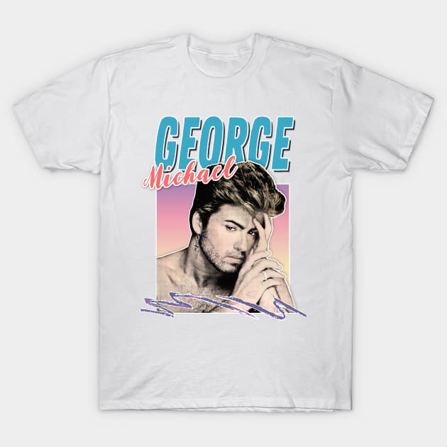 George Michael 1980s Styled Aesthetic Design T-Shirt by DankFutura